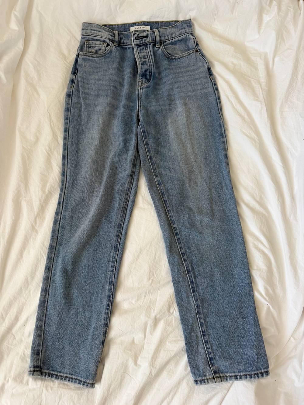 high rise straight jeans
